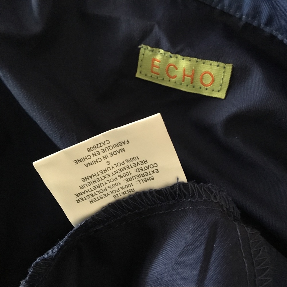 Navy Echo Collared Rain Jacket With Bubble Hem An… - image 8